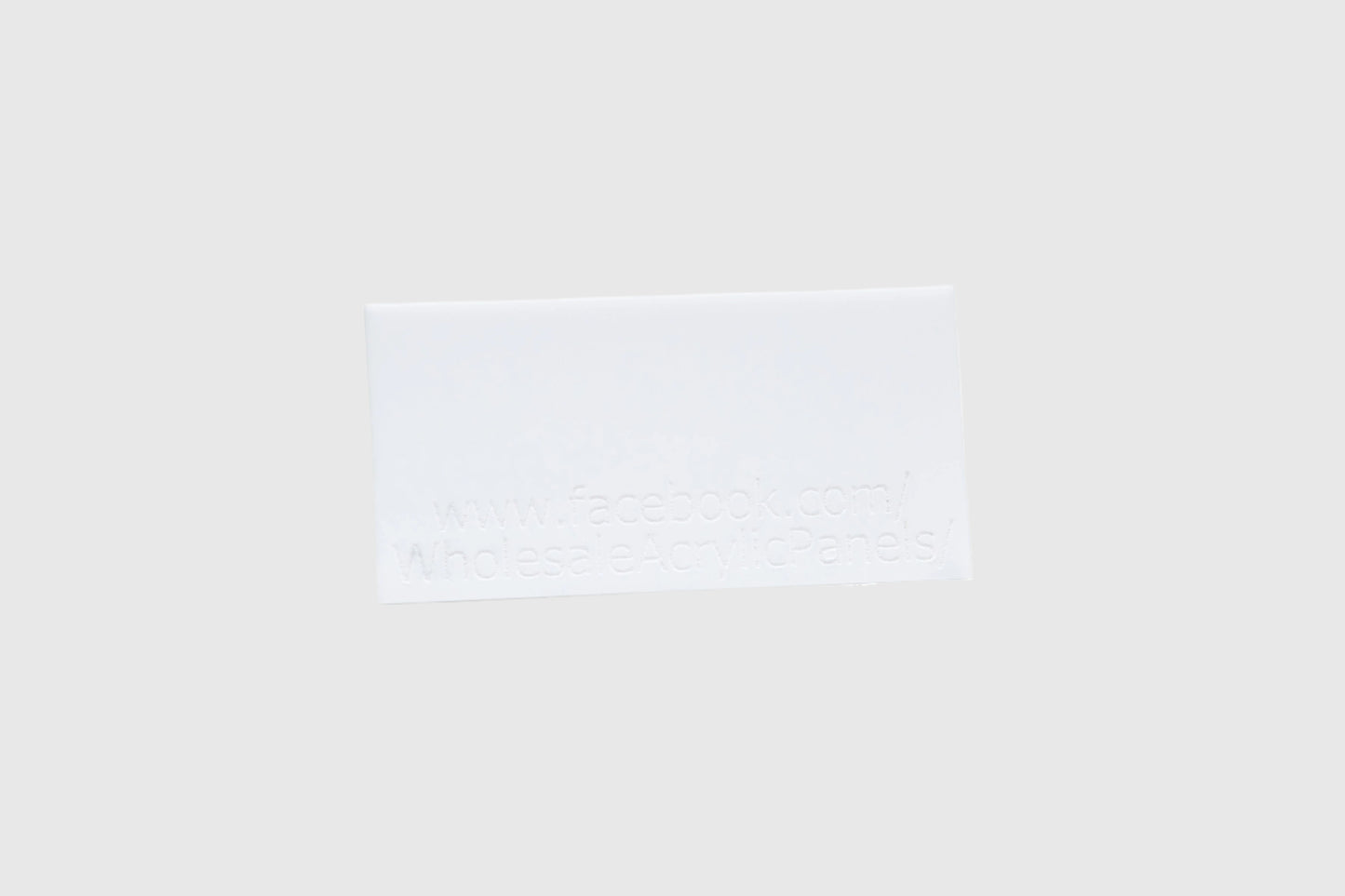 3M Tape Backing White Matte Acrylic Sheet