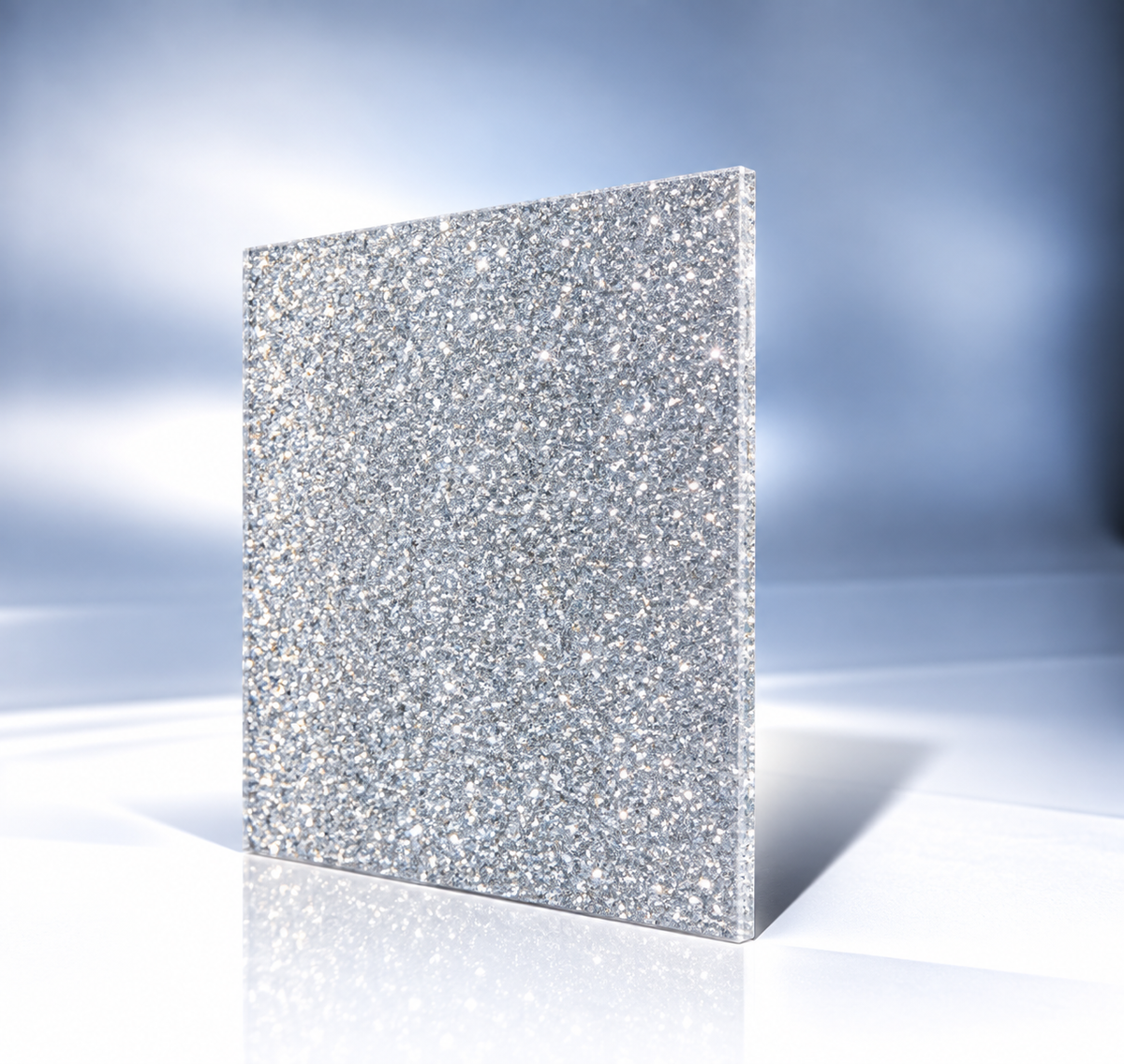 Silver Double Sided Glitter Acrylic Sheet