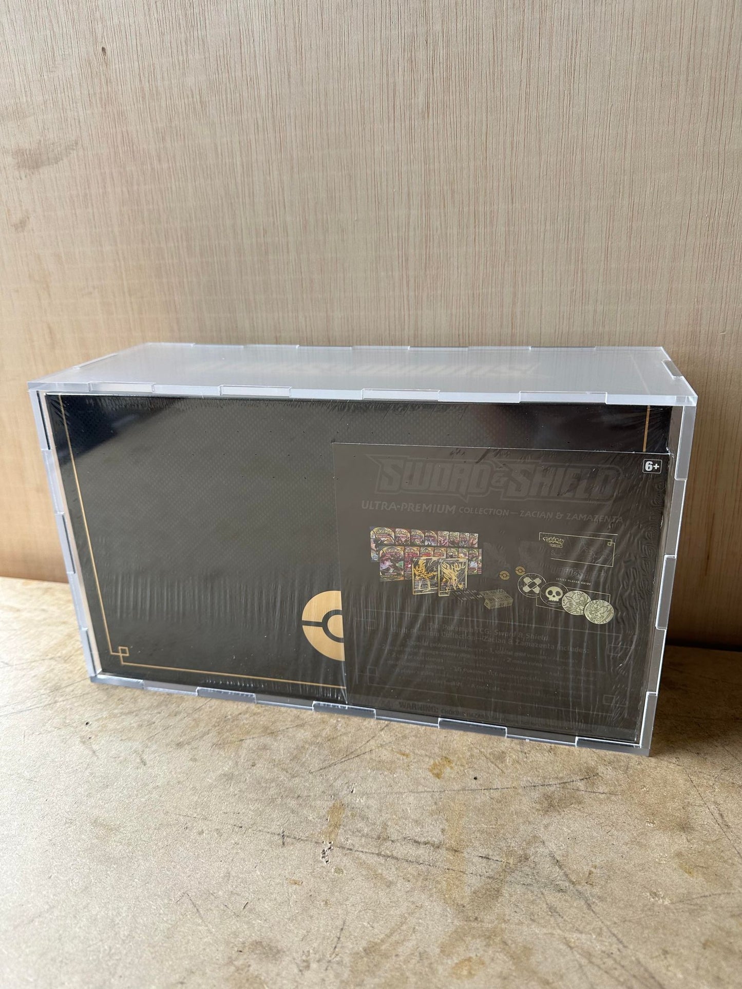 Pokémon Acrylic Zacian & Zamazenta Ultra Premium Collection Display Case Box
