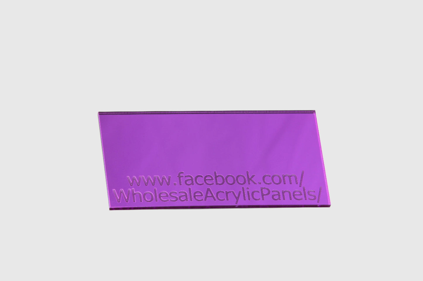 Purple Mirror Acrylic Sheet Full sheet: 2440mm x 1220mm x 3mm