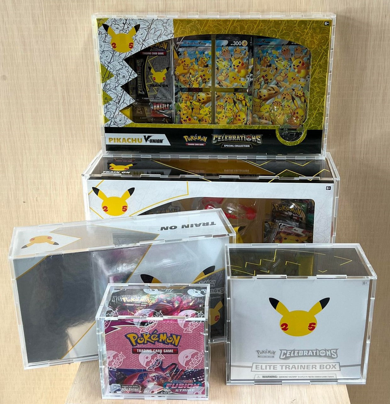 Protect and display your Pokémon Costco Prismatic 2 Pack Box with a custom UV-resistant acrylic case. Perfect for collectors.