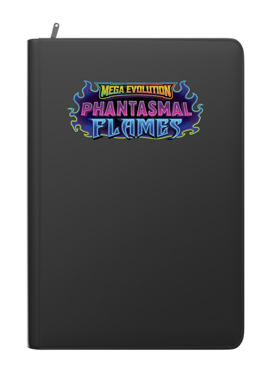 Phantasmal Flames Printed Binder - Palms Off Gaming Stealth 9 Pocket Zip Binder