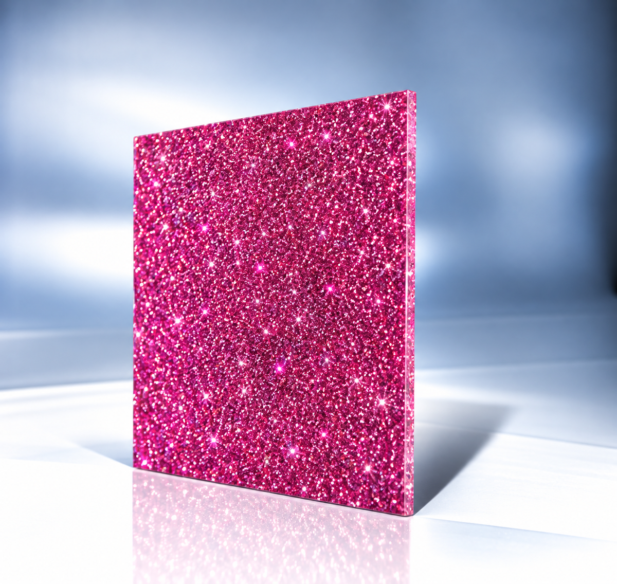 Pink Double Sided Glitter Acrylic Sheet