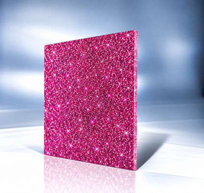 Pink Double Sided Glitter Acrylic Sheet