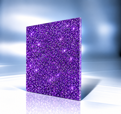 Purple Double Sided Glitter Acrylic Sheet