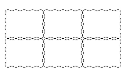 Wholesale Blank Wavy - 6pc 800x600 No Holes
