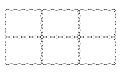 Wholesale Blank Wavy - 6pc 800x600 With Holes