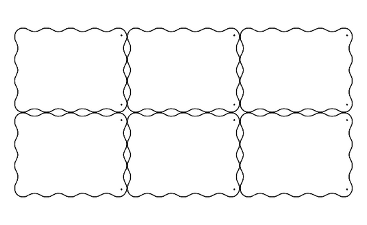 Wholesale Blank Wavy - 6pc 800x600 With Holes