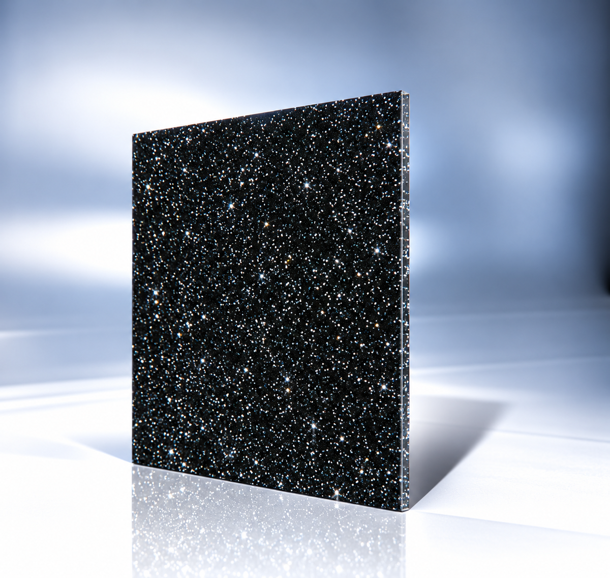 Black Double Sided Glitter Acrylic Sheet