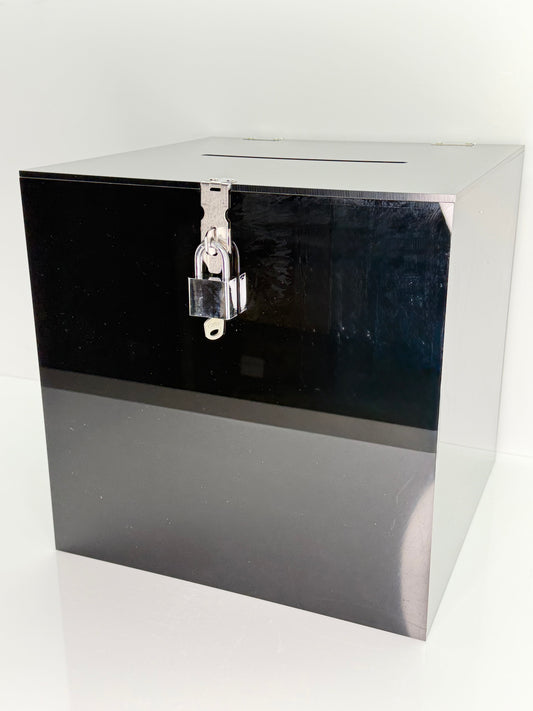 Black Acrylic Wishing Well – Heavy Duty (300mm x 300mm x 300mm)