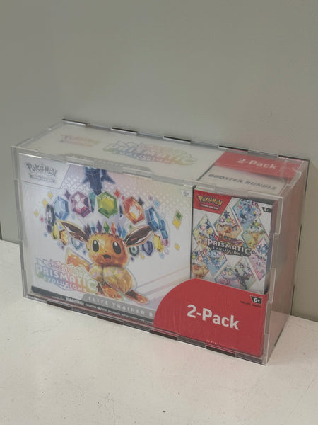Pokémon Acrylic Prismatic Costco 2 Pack Display Case Box