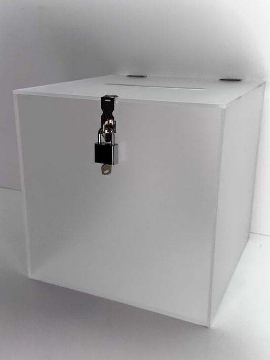 Frosted Acrylic Wishing Well – Heavy Duty (300mm x 300mm x 300mm)