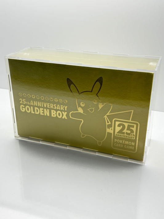 Pokémon Acrylic Japanese 25th Anniversary Golden Display Case Box