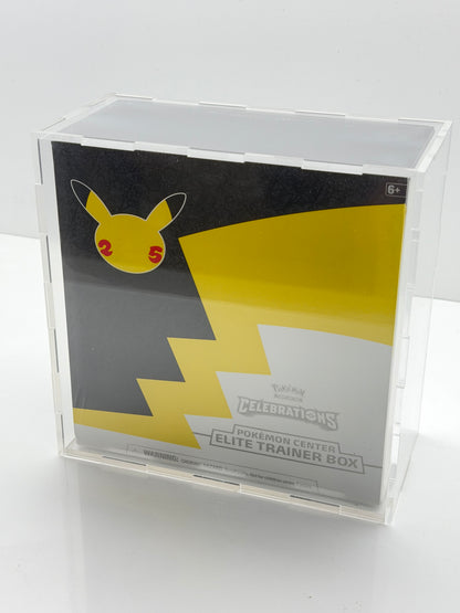 Pokémon Acrylic Celebrations Pokémon Center Elite Trainer Box Display Case Box
