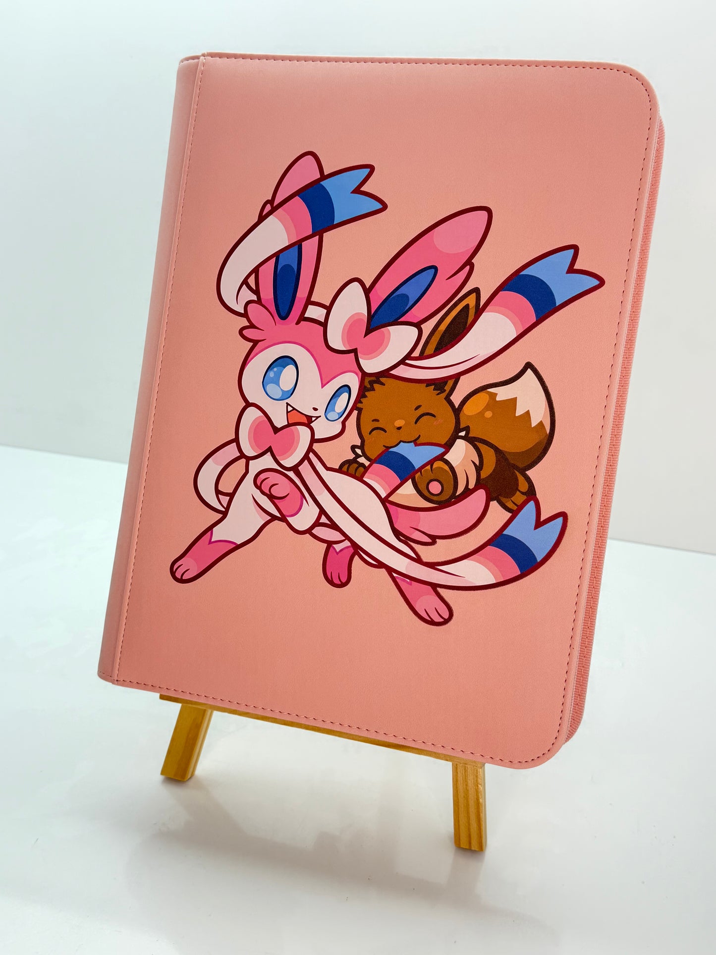 Sylveon & Eevee Printed Binder - Palms Off Gaming 9 Pocket Stealth Zip Binder