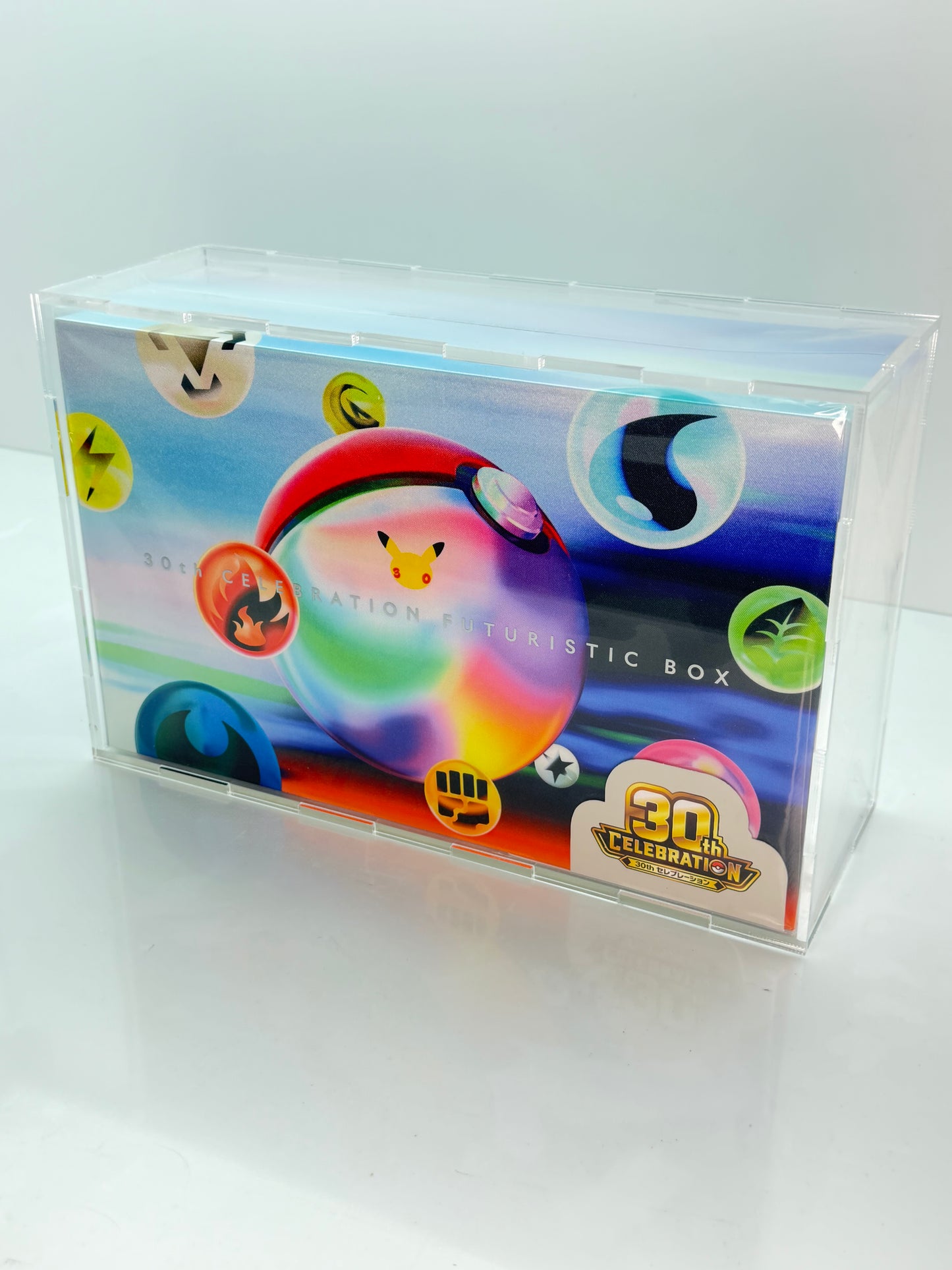 Pokémon Acrylic Japanese 30th Celebration Futuristic Display Case Box