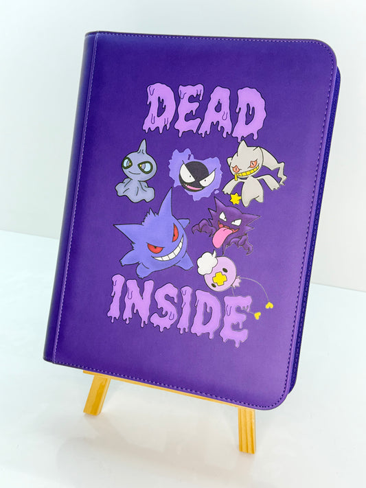 Dead Inside Printed Binder - Palms Off Gaming 9 Pocket Stealth Zip Binder