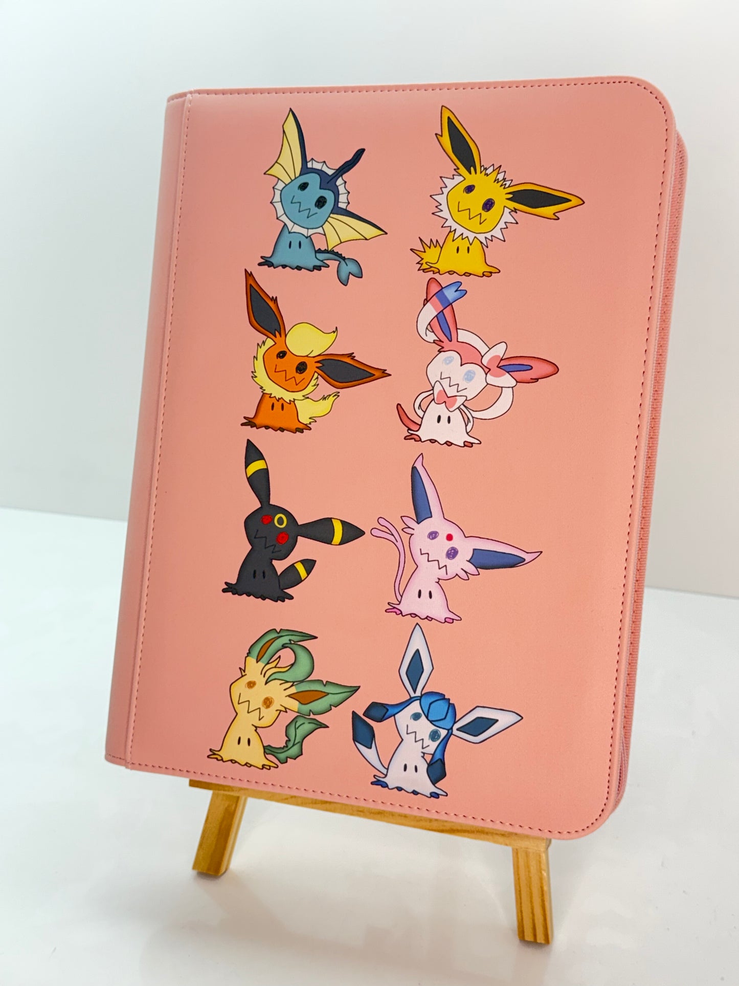 Eeveelutions (Mimikyu) Printed Binder - Palms Off Gaming 9 Pocket Stealth Zip Binder