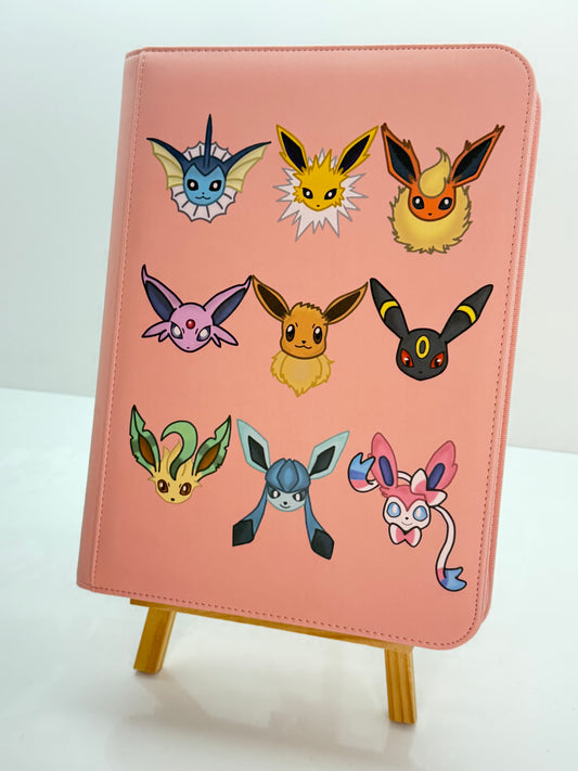 Eeveelutions Printed Binder - Palms Off Gaming 9 Pocket Stealth Zip Binder