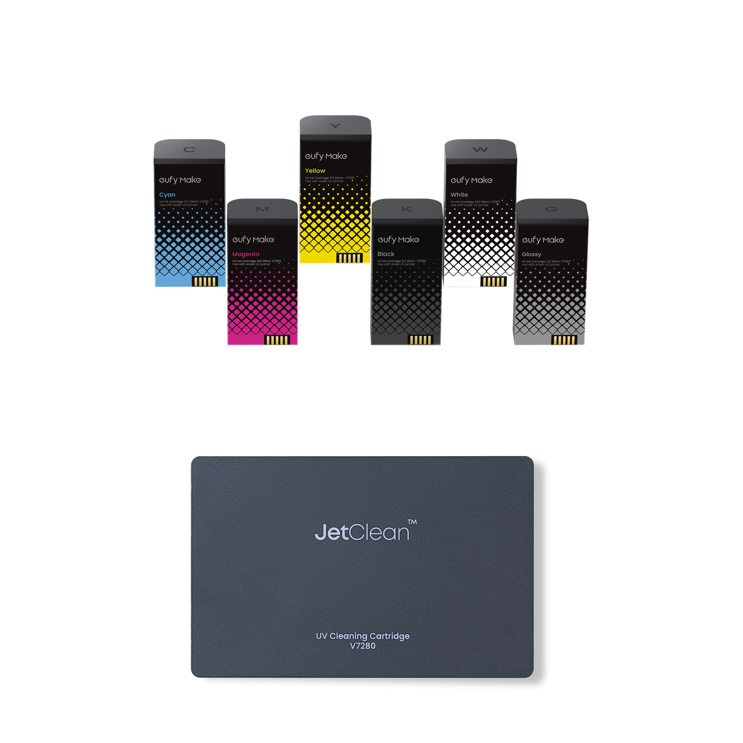 eufyMake Ink and Cleaning Cartridge Kit for UV Printer E1