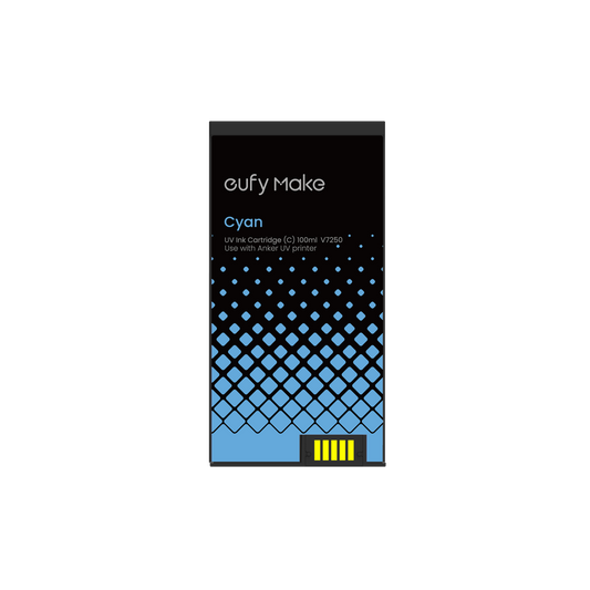 eufyMake UV Ink Cartridge (C, Cyan 100ml) for UV Printer E1