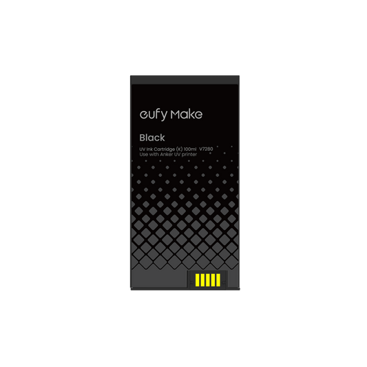 eufyMake UV Ink Cartridge (K, Black 100ml) for UV Printer E1