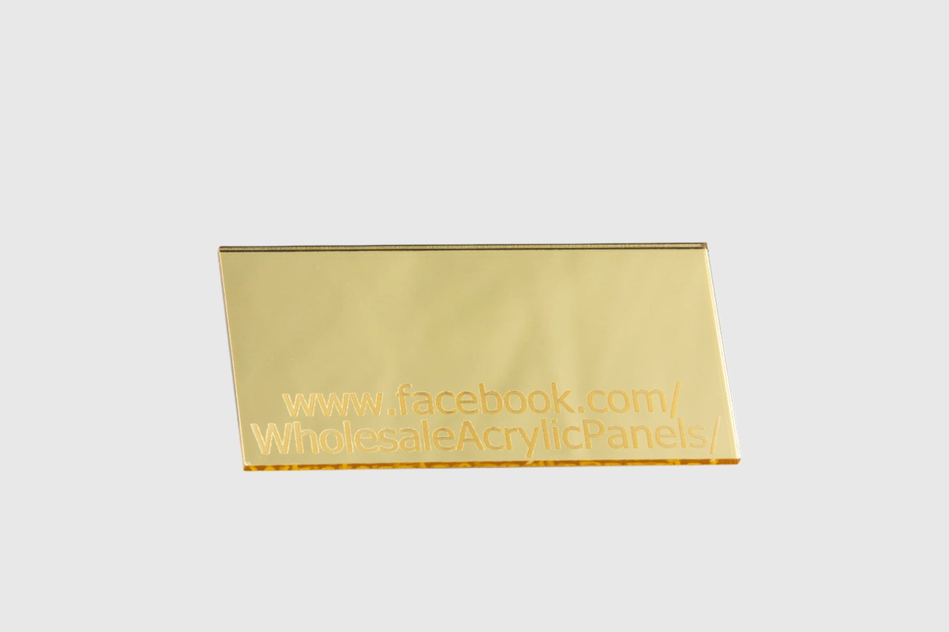 Champagne Mirror Acrylic Sheet     Full sheet: 2440mm x 1220mm x 3mm  Light Gold Mirror