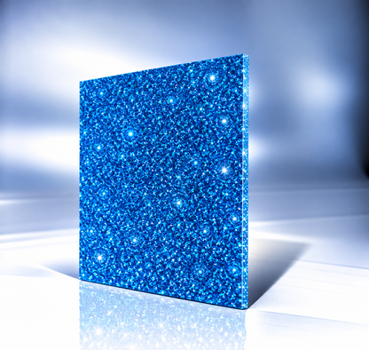 Blue Double Sided Glitter Acrylic Sheet