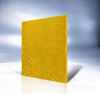 Gold Single Sided Glitter Acrylic Sheet