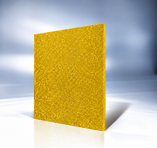 Gold Single Sided Glitter Acrylic Sheet