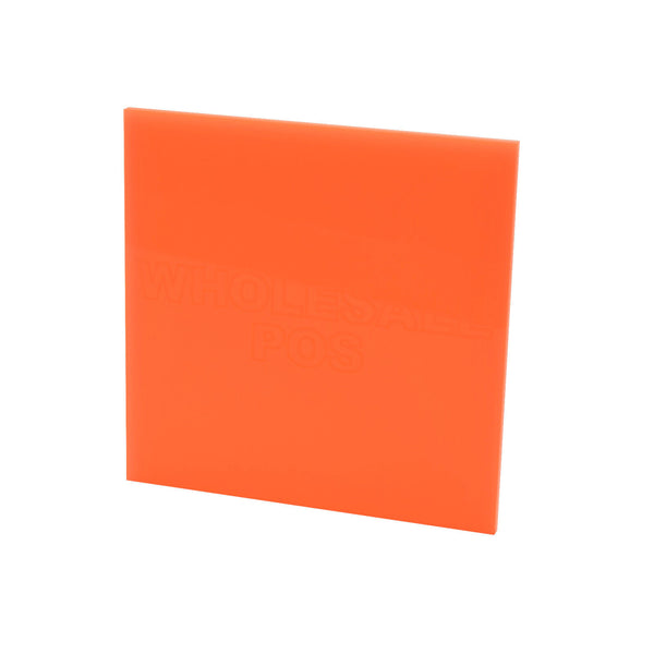 CLEARANCE Fluorescent Orange Acrylic Sheet