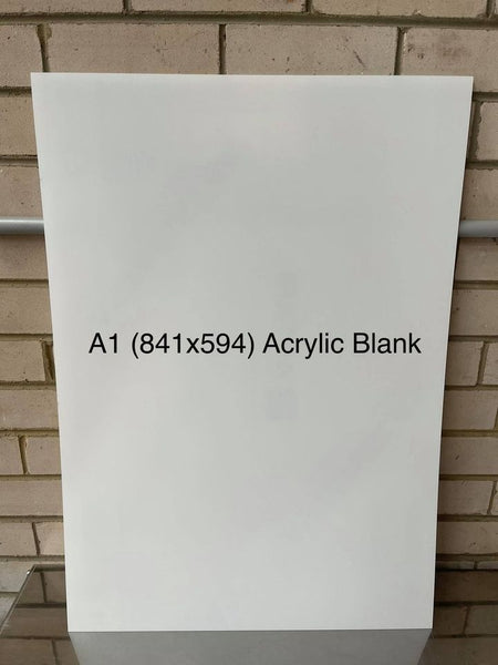 Wholesale Blank A1 Rectangle - 3mm White Gloss/Gloss x4pc