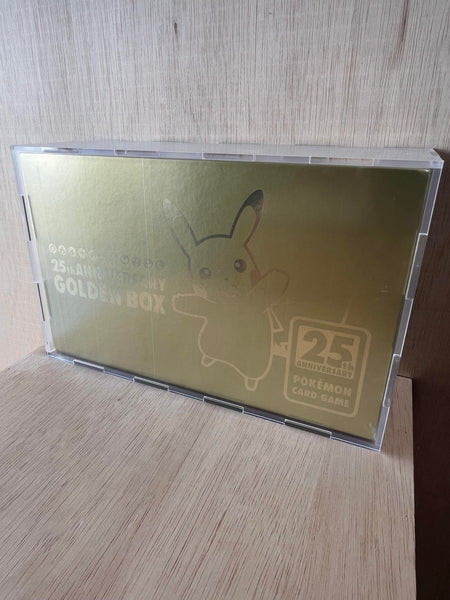 Pokémon Acrylic Japanese 25th Anniversary Golden Display Case Box