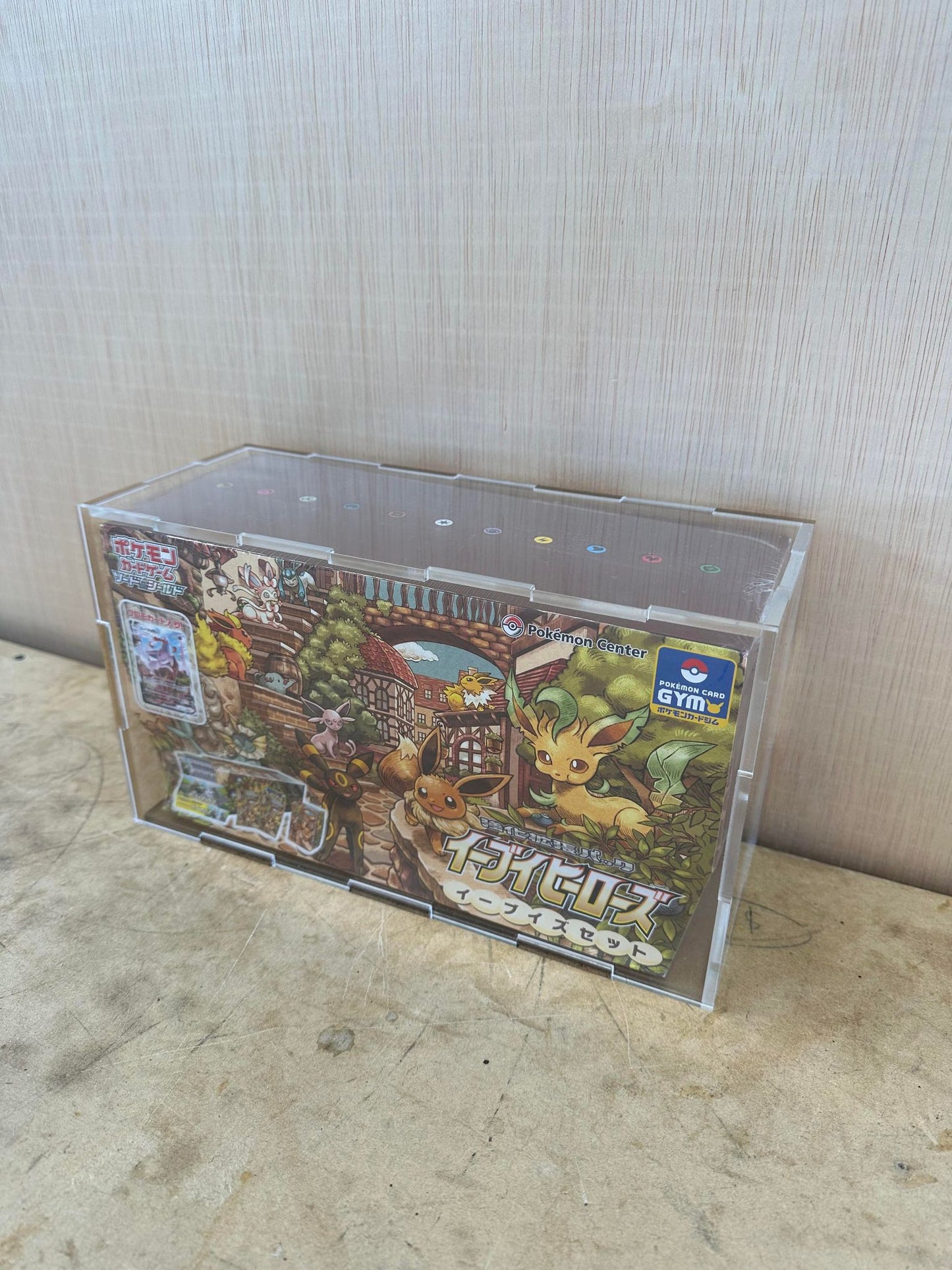 Pokémon Acrylic Japanese Eevee Gym Heroes Display Case Box