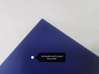 Navy Blue Acrylic Sheet     Full sheet: 2440mm x 1220mm x 3mm     One side gloss, one side matte