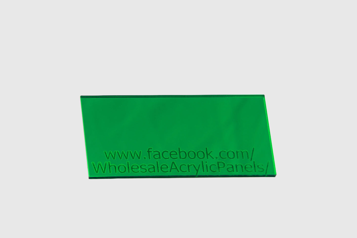 Green Mirror Acrylic Sheet     Full sheet: 2440mm x 1220mm x 3mm