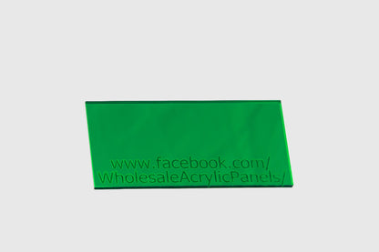 Green Mirror Acrylic Sheet     Full sheet: 2440mm x 1220mm x 3mm