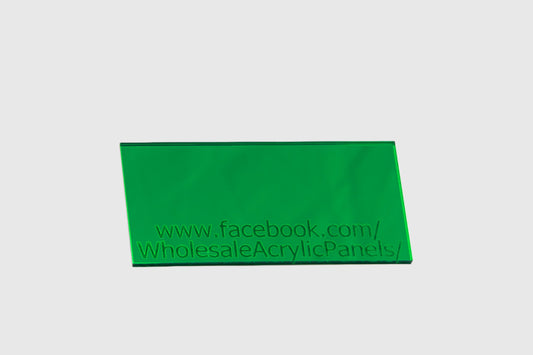 Green Mirror Acrylic Sheet     Full sheet: 2440mm x 1220mm x 3mm