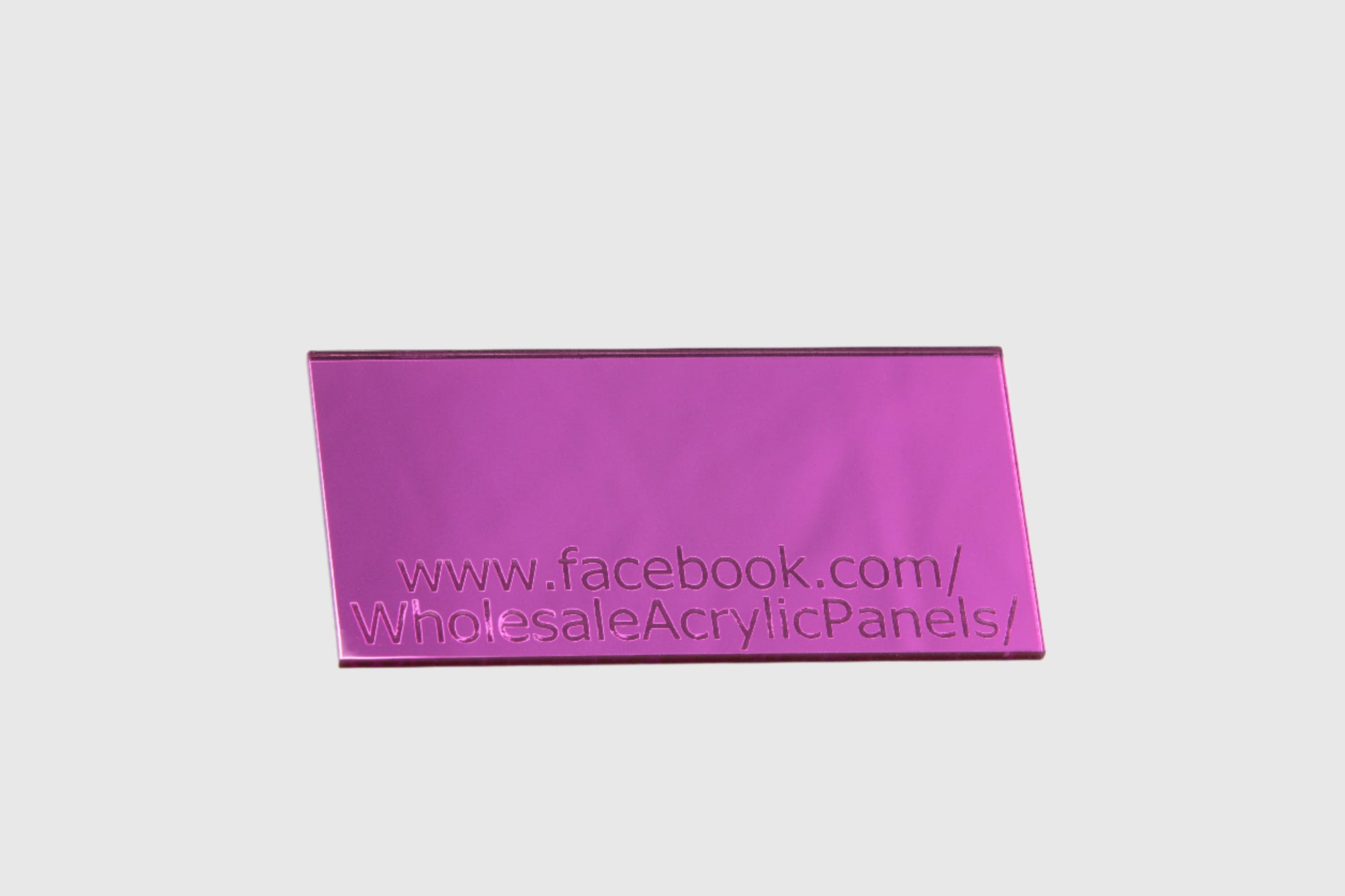 Pink Mirror Acrylic Sheet     Full sheet: 2440mm x 1220mm x 3mm