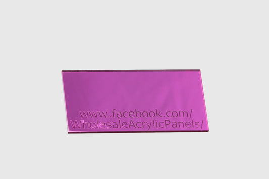 Pink Mirror Acrylic Sheet     Full sheet: 2440mm x 1220mm x 3mm
