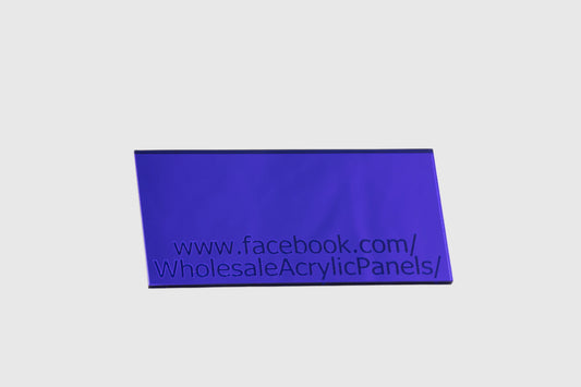 Blue Mirror Acrylic Sheet     Full sheet: 2440mm x 1220mm x 3mm
