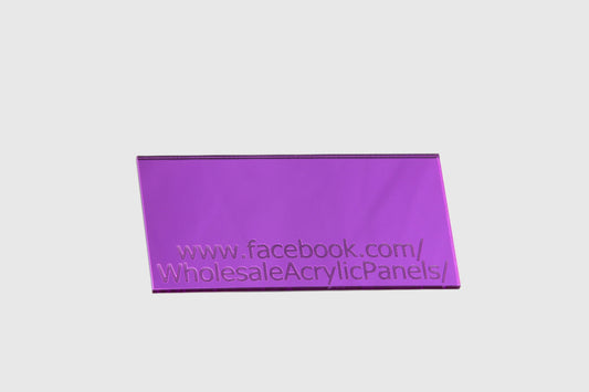 Purple Mirror Acrylic Sheet     Full sheet: 2440mm x 1220mm x 3mm