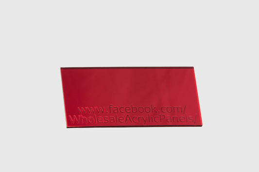 Red Mirror Acrylic Sheet     Full sheet: 2440mm x 1220mm x 3mm