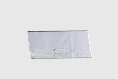 Silver Mirror Acrylic Sheet     Full sheet: 2440mm x 1220mm x 3mm