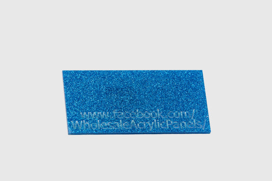 Blue Double Sided Glitter Acrylic Sheet