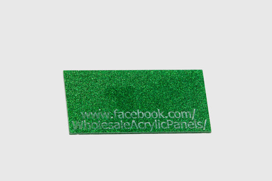 Green Double Sided Glitter Acrylic Sheet