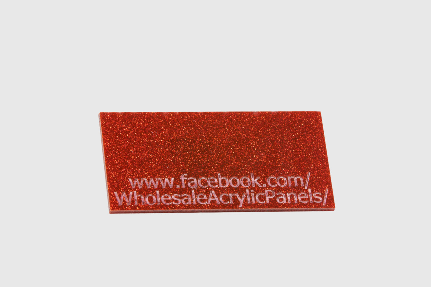 Red Double Sided Glitter Acrylic Sheet