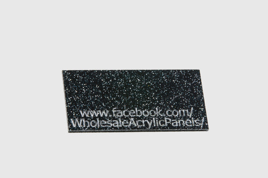 Black Double Sided Glitter Acrylic Sheet