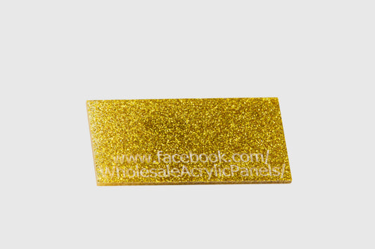 Gold Double Sided Glitter Acrylic Sheet
