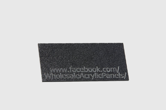 Black Single Sided Glitter Acrylic Sheet
